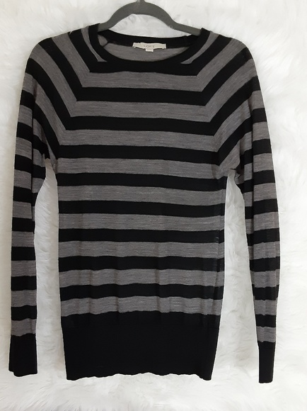 LOFT Tops - Loft Black & Grey  Long Sleeve Top Size XS